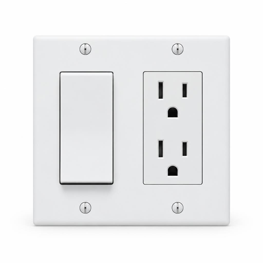 Placa interruptor y contacto